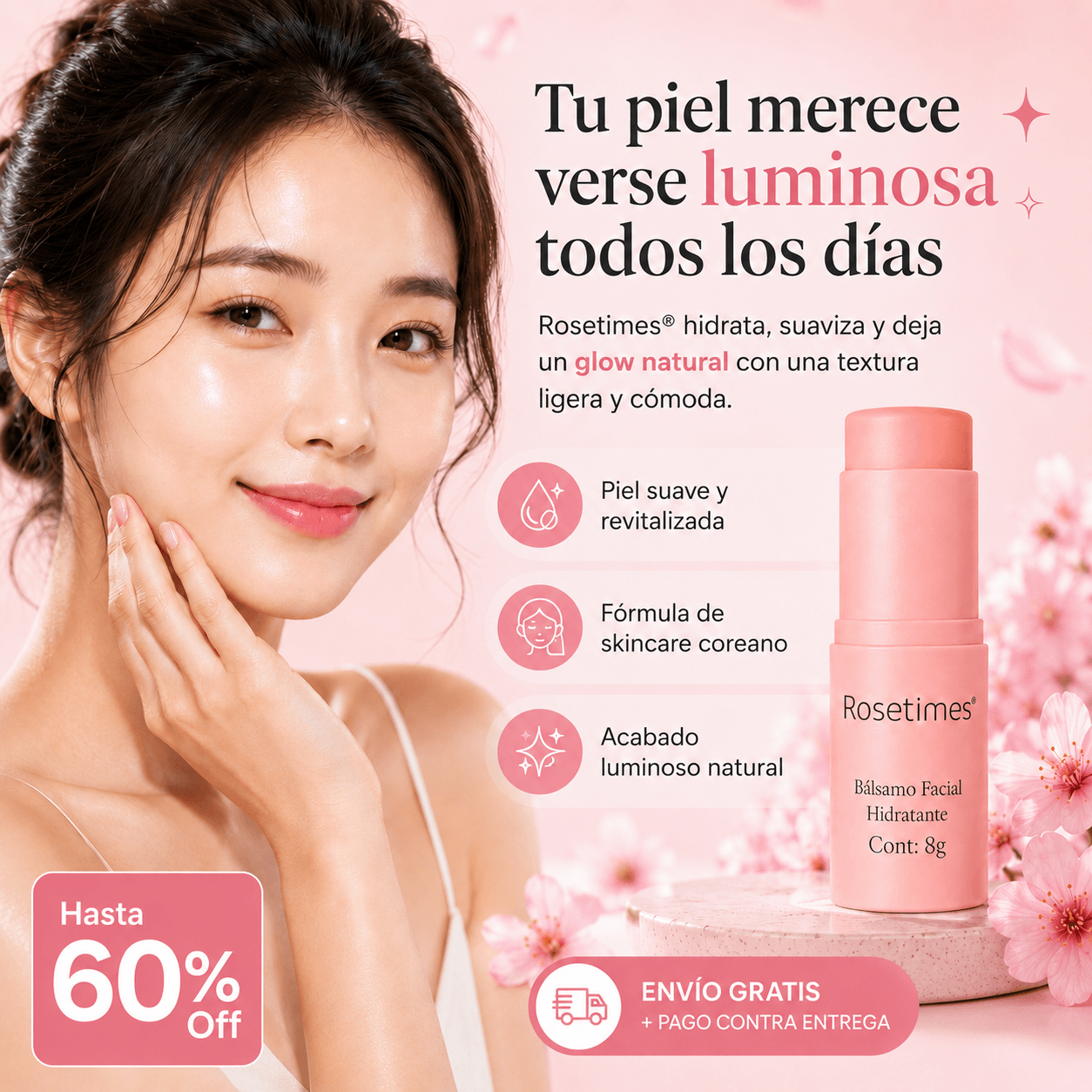 Bálsamo Facial Coreano Rosetimes® | Luz a tu Piel