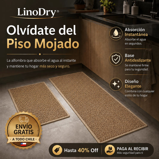LinoDry® - Alfombra de Lino Super Absorbente