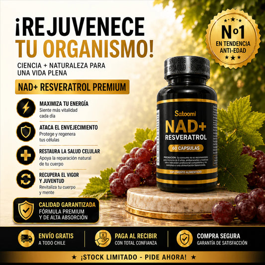NAD+ Resveratrol Satoomi | Rejuvenece tu Organismo
