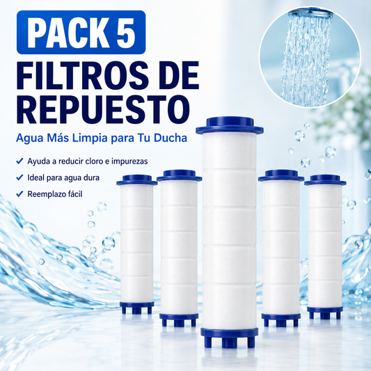 Pack 5 Filtros Repuesto para Ducha