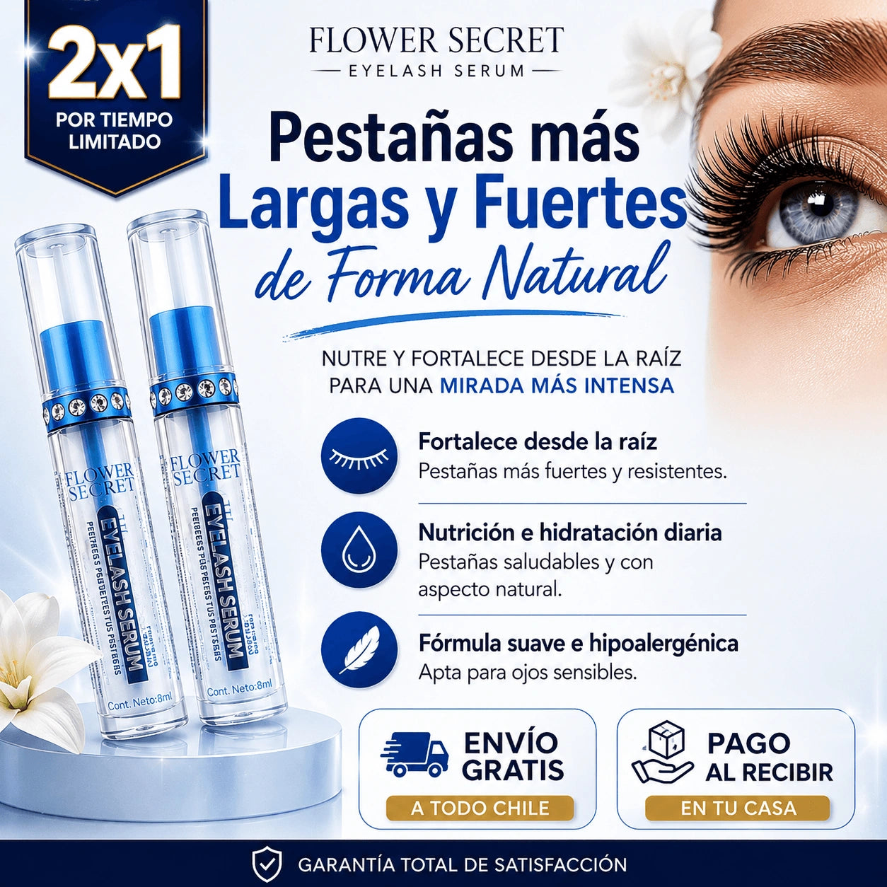 Serum Pestañas Eyelash® | Extra Largas y Naturales