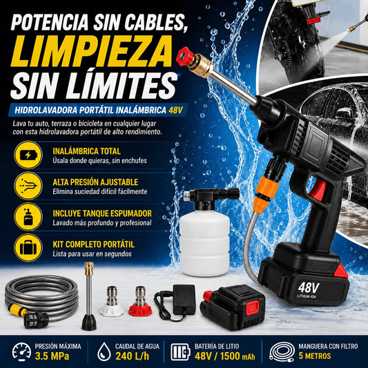 Hidrolavadora Inalámbrica + 2 Baterias