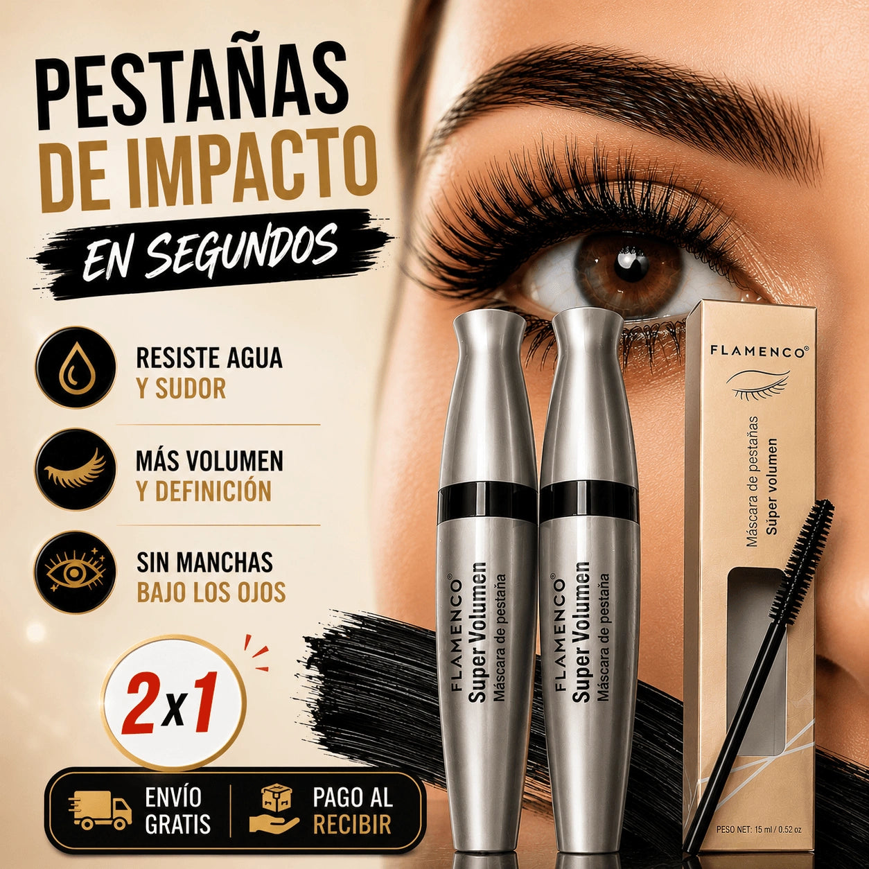 Mascara de Pestaña Flamenco® | Super Volumen