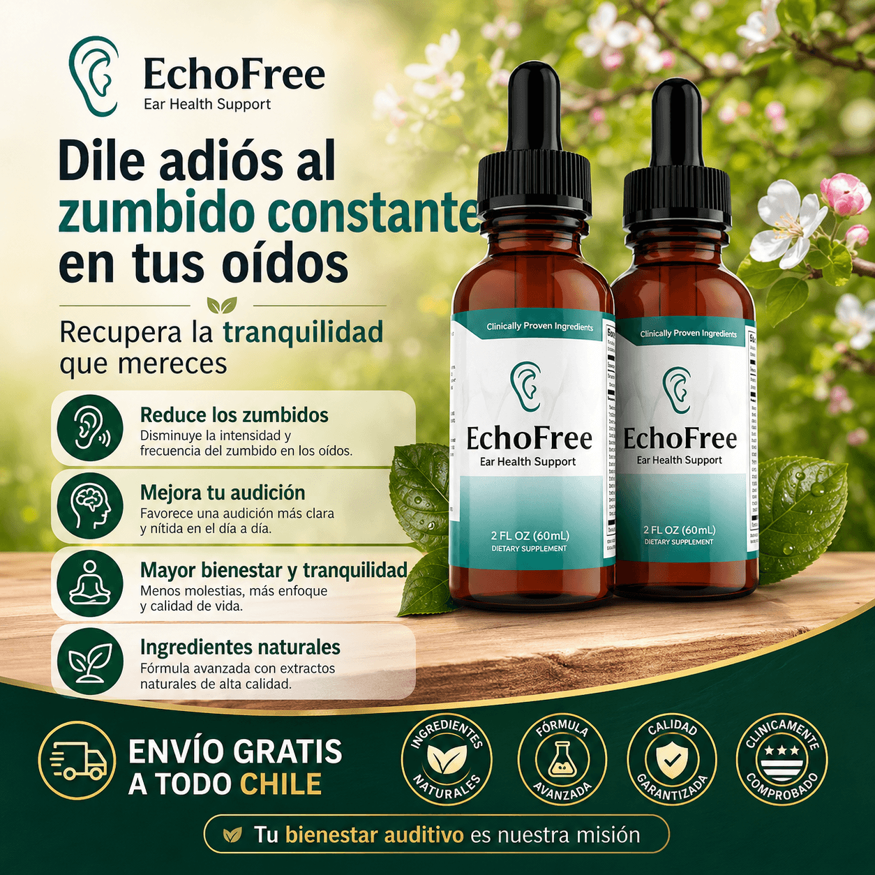 EchoFree Pro - Alivio Natural para tus Oídos