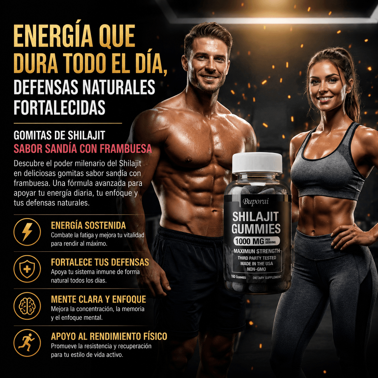 Shilajit Gomitas | Energía que Dura todo el Dia