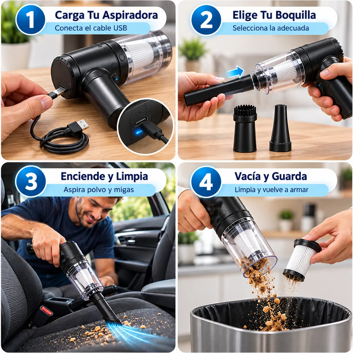 Aspiradora Portátil 3 en 1