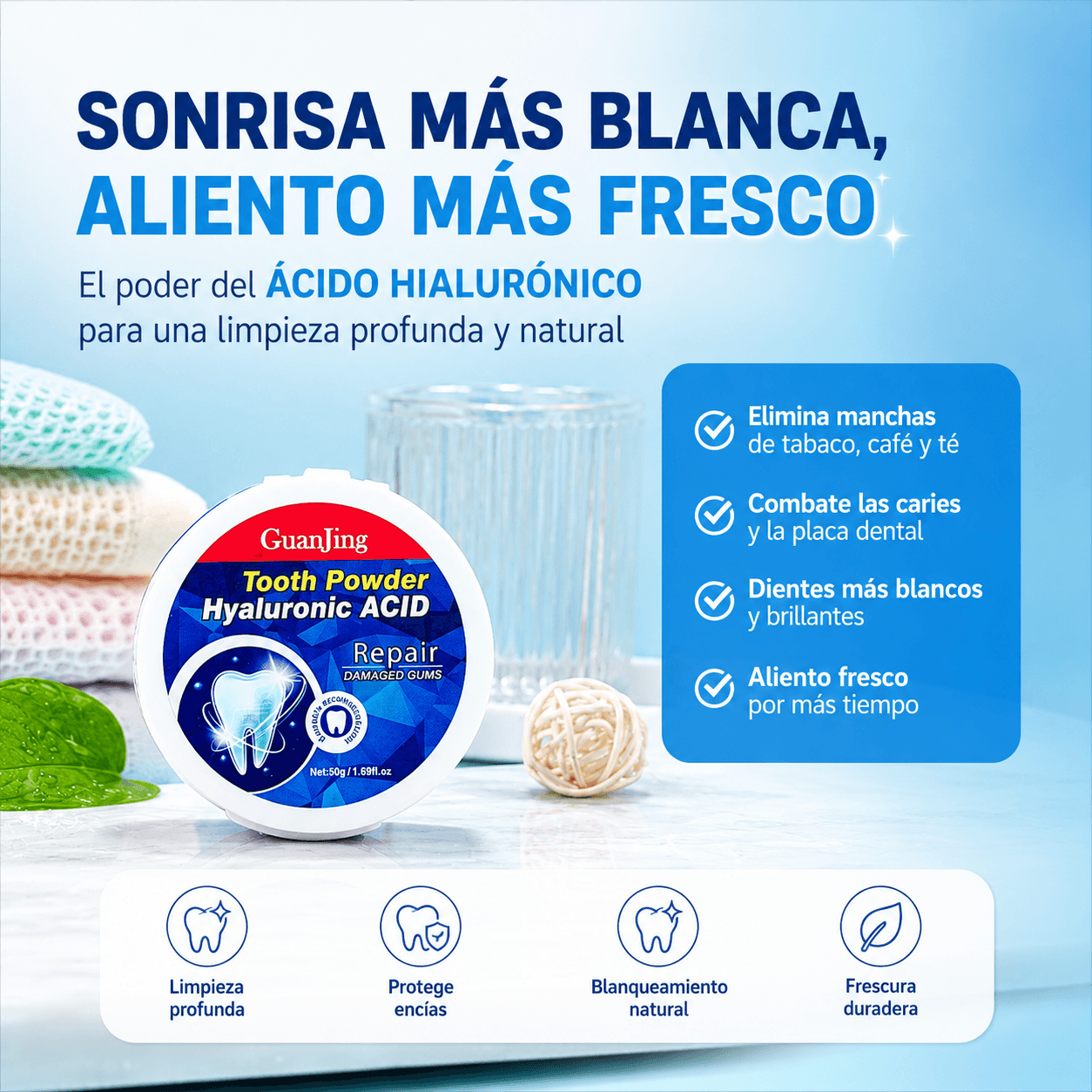 Polvo Dental Acido Hialurónico