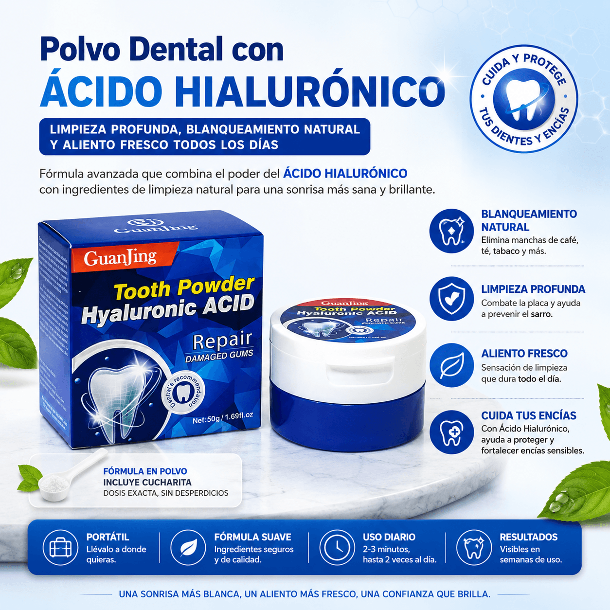 Polvo Dental Acido Hialurónico