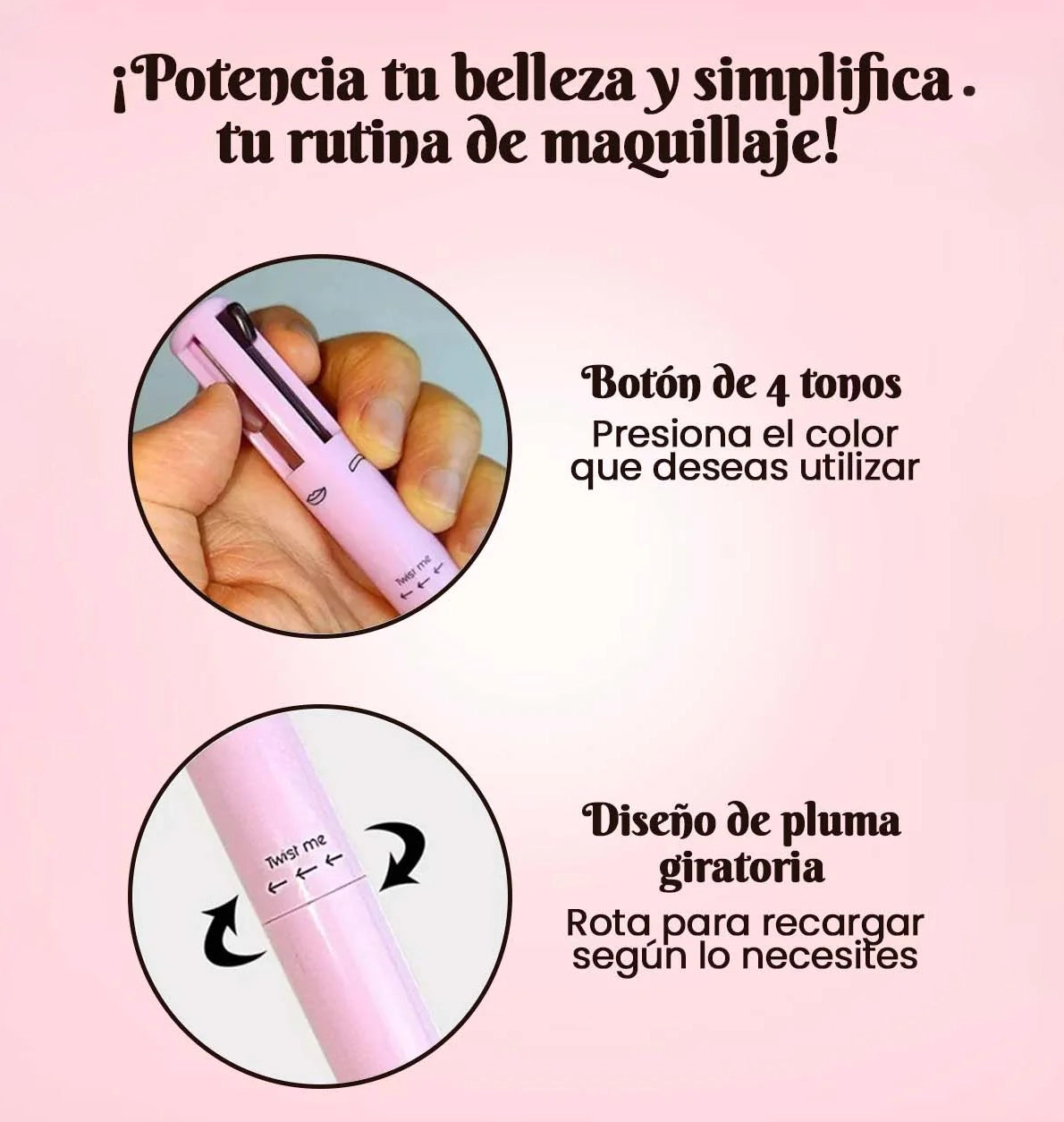 Lápiz de Maquillaje 4 en 1 - Coreano