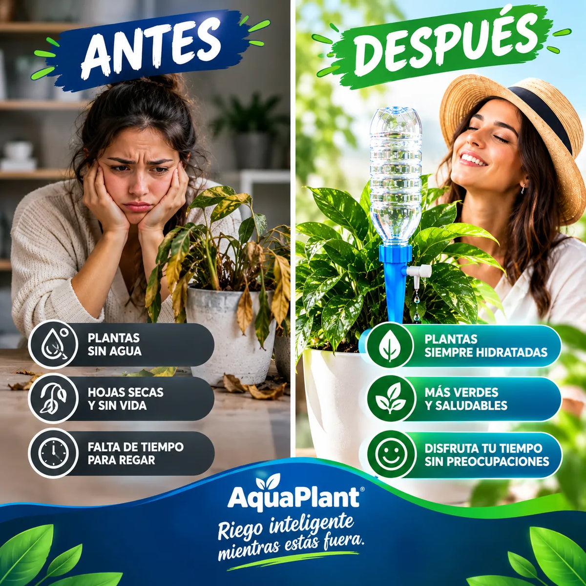 AquaPlant® | Estacas de Riego por Goteo Pack 6