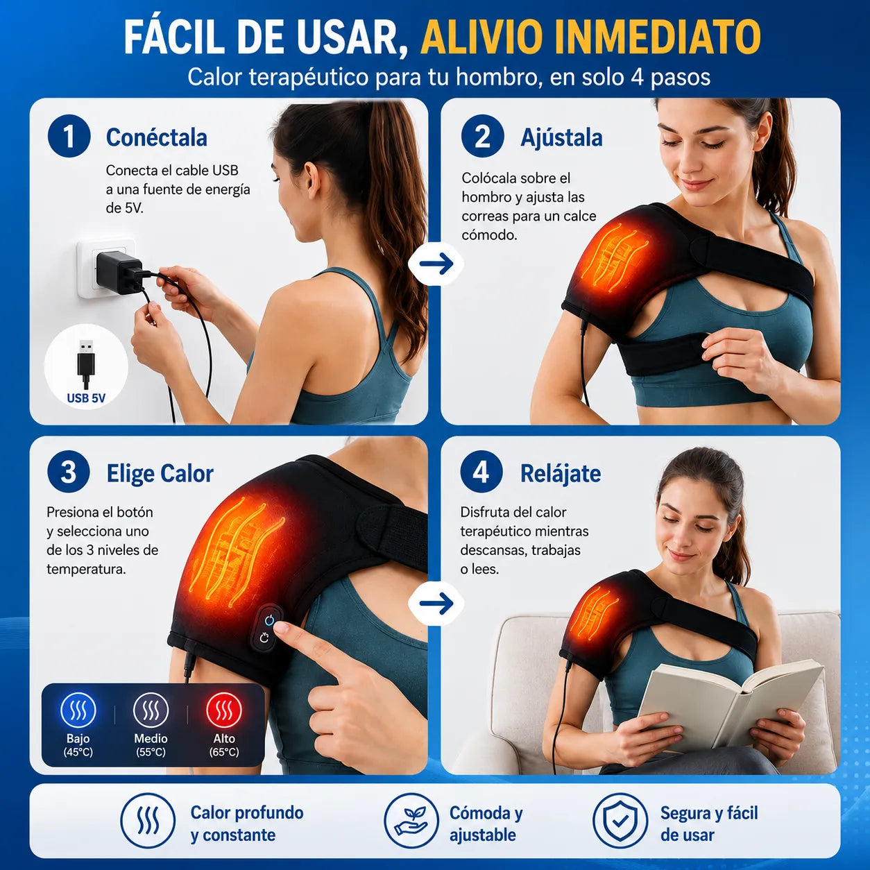 ThermoShoulderPro® | Alivio con Calor Terapéutico