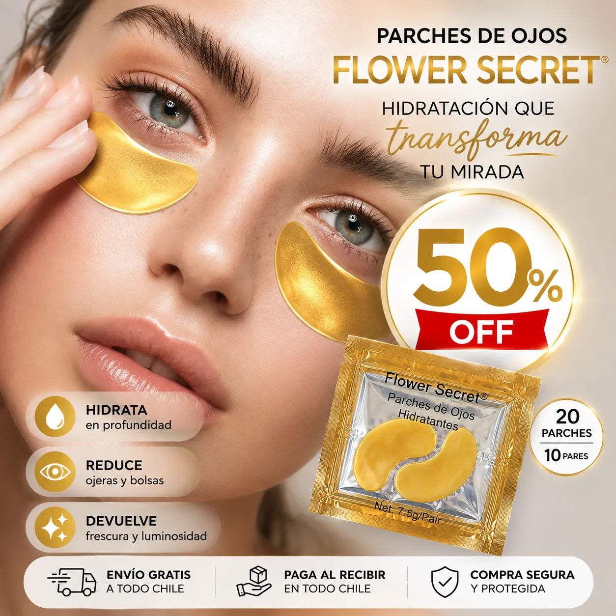 Mascara Colageno Flower Secret® | Hidratacion Intensa