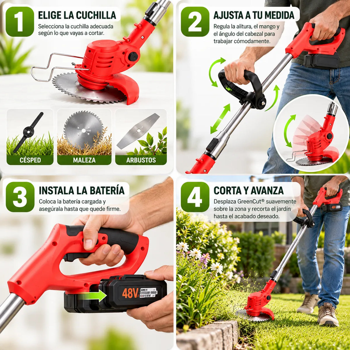 GreenCut® | Cortacésped Inalámbrico