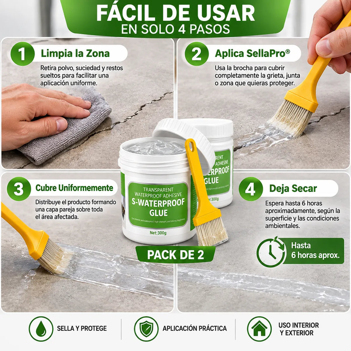 SellaPro® | Gel Sellador Impermeable Pack X2