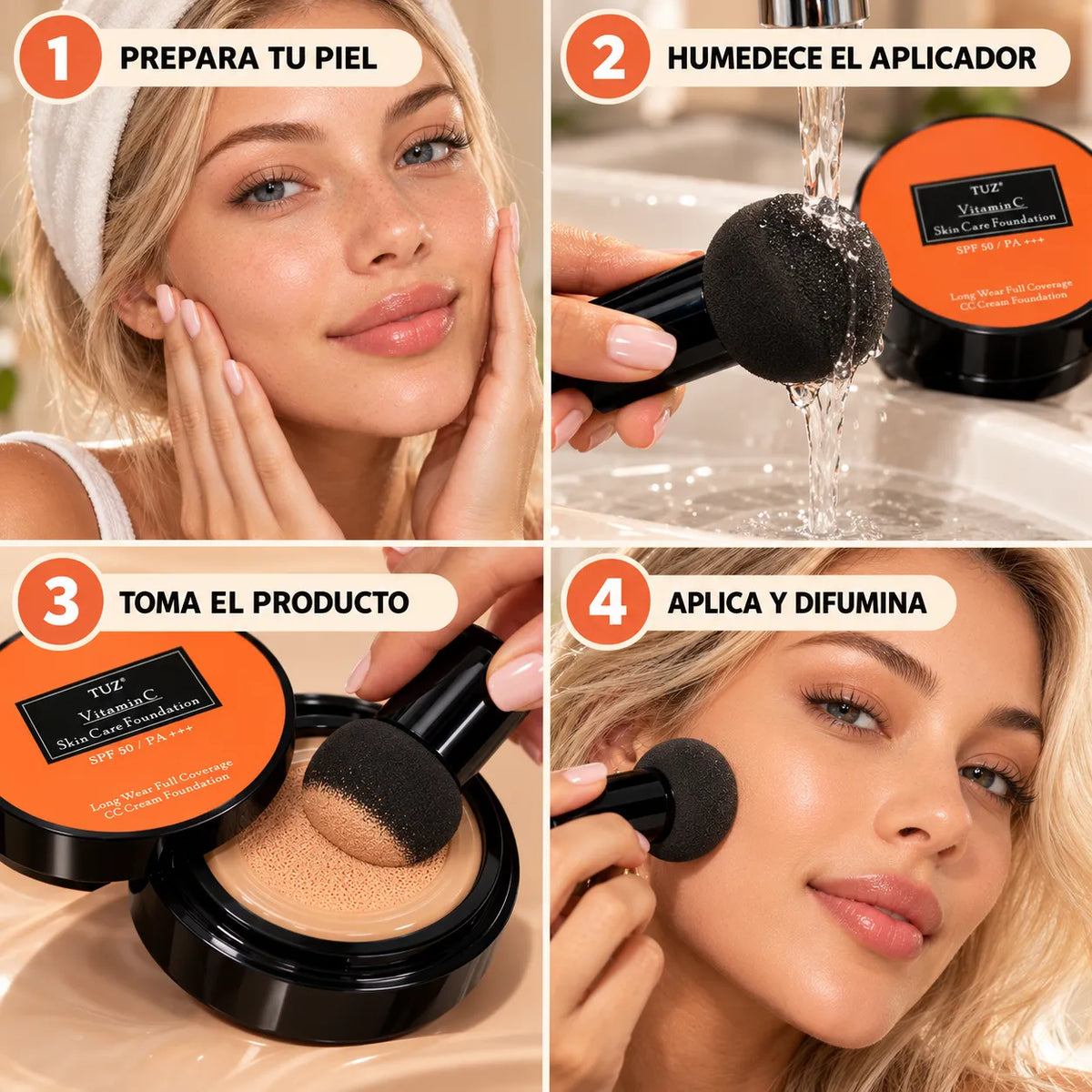Base Maquillaje con Vitamina C y Protector Solar 50