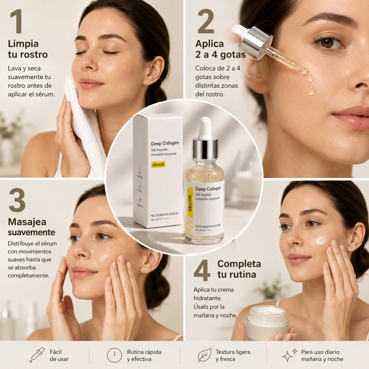 Serum Deep Collagen Peptidos de Seda