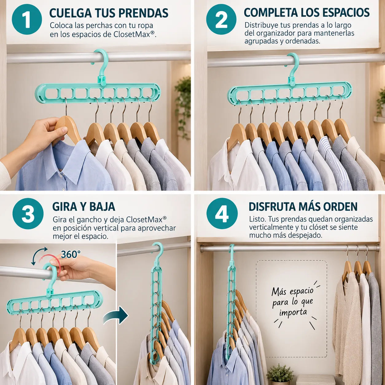 ClosetMax® | Más Prendas, Menos Desorden