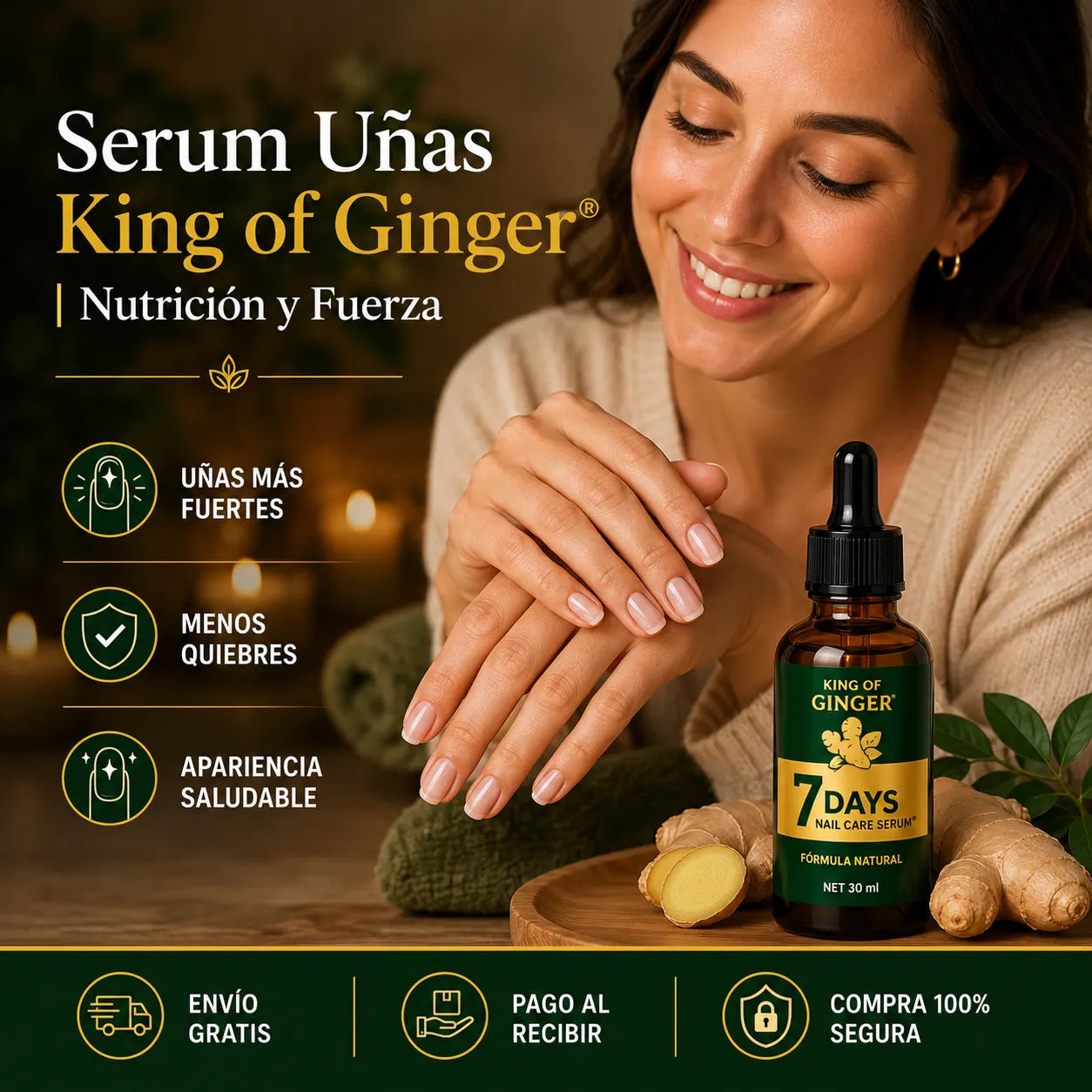 Serum Uñas King of Ginger® | Nutrición y Fuerza