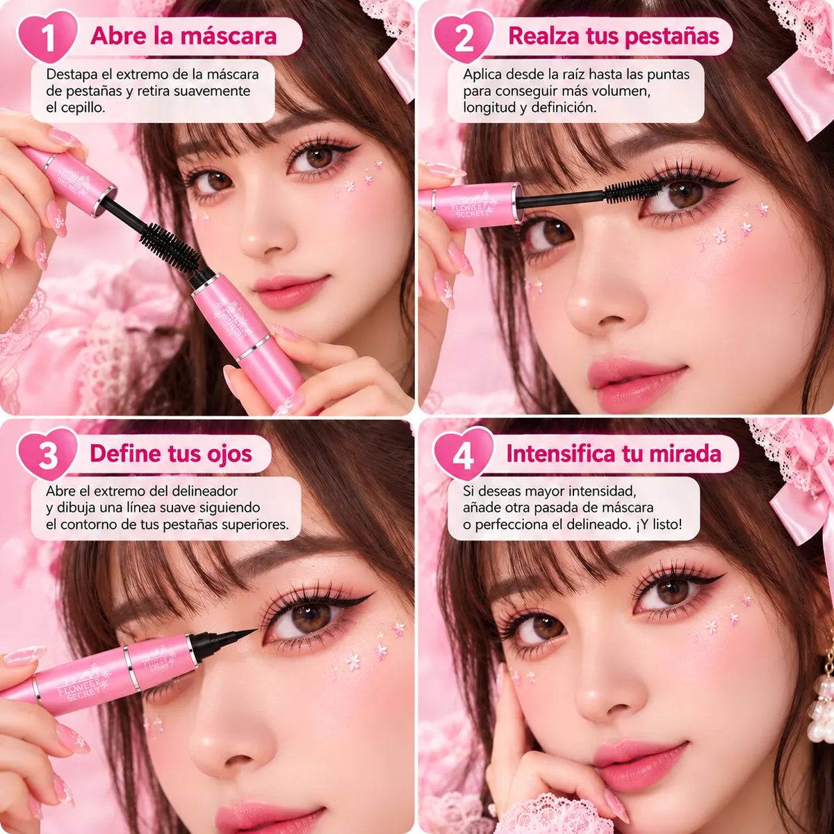 Máscara de Pestañas con Delineador | Flower Secret®