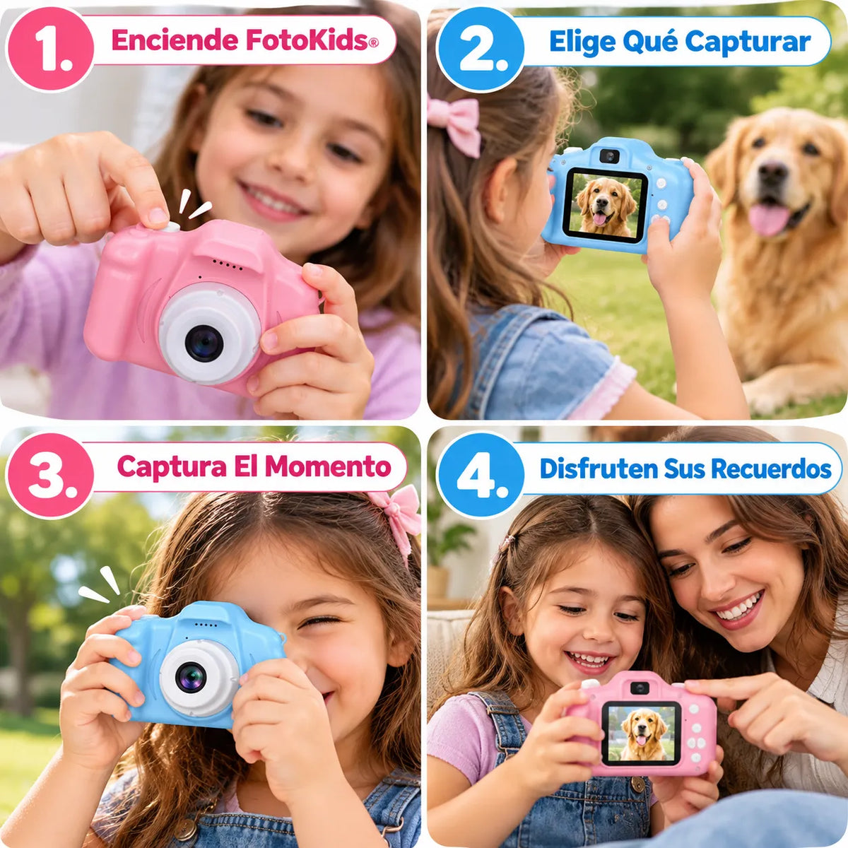FotoKids® | Cámara Recargable Para Niños