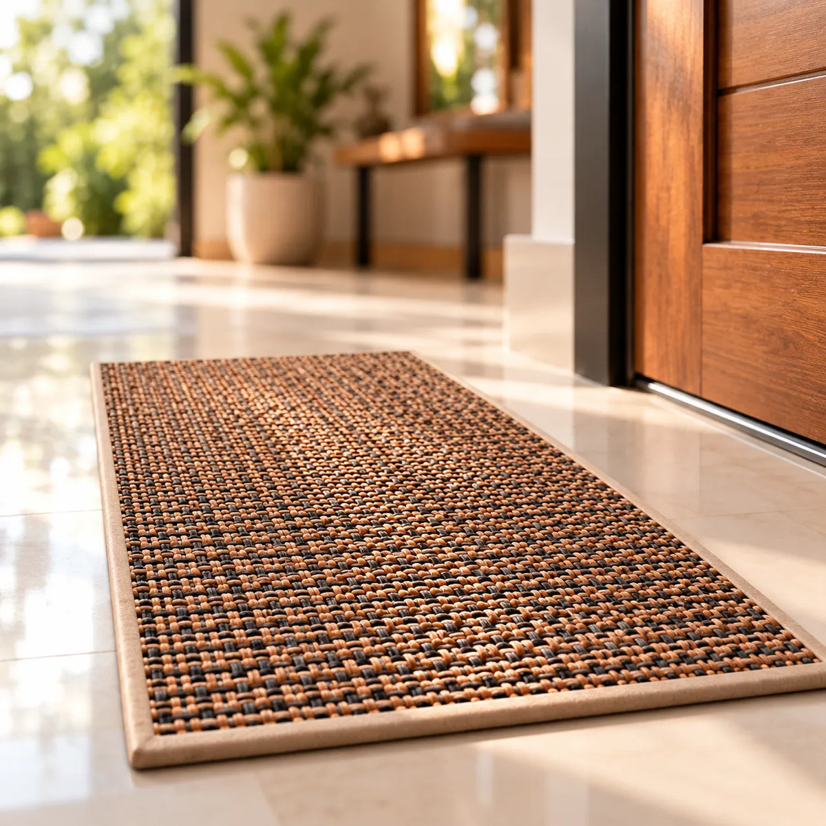 Alfombra de Lino Premium - Antideslizante y Absorbente