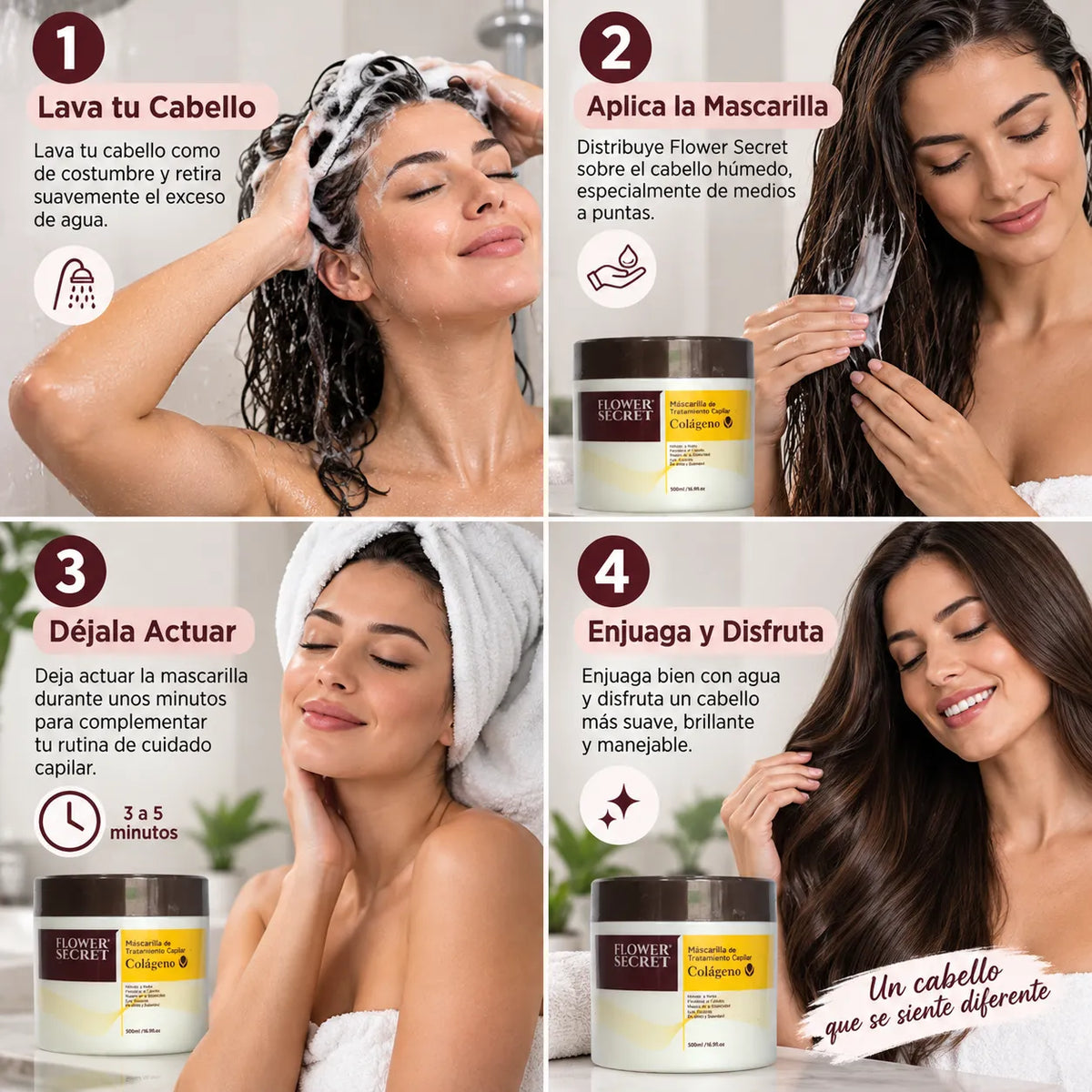 Mascarilla Capilar Colágeno | Flower Secret® - Pack 2
