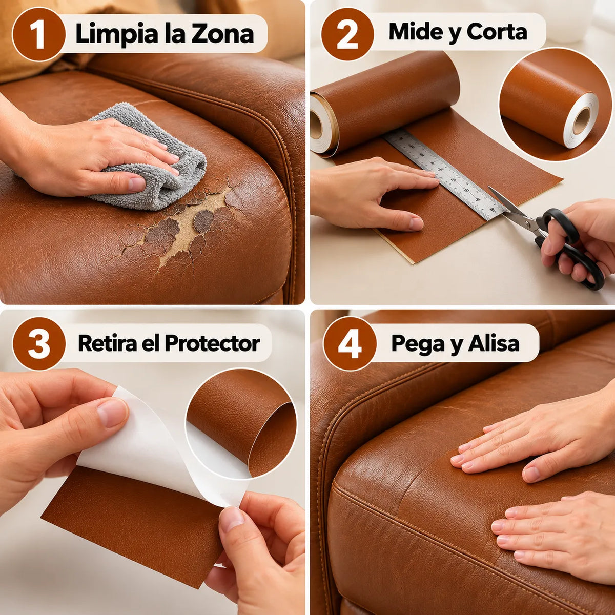 Tapizel® | Cuero Adhesivo para Reparar