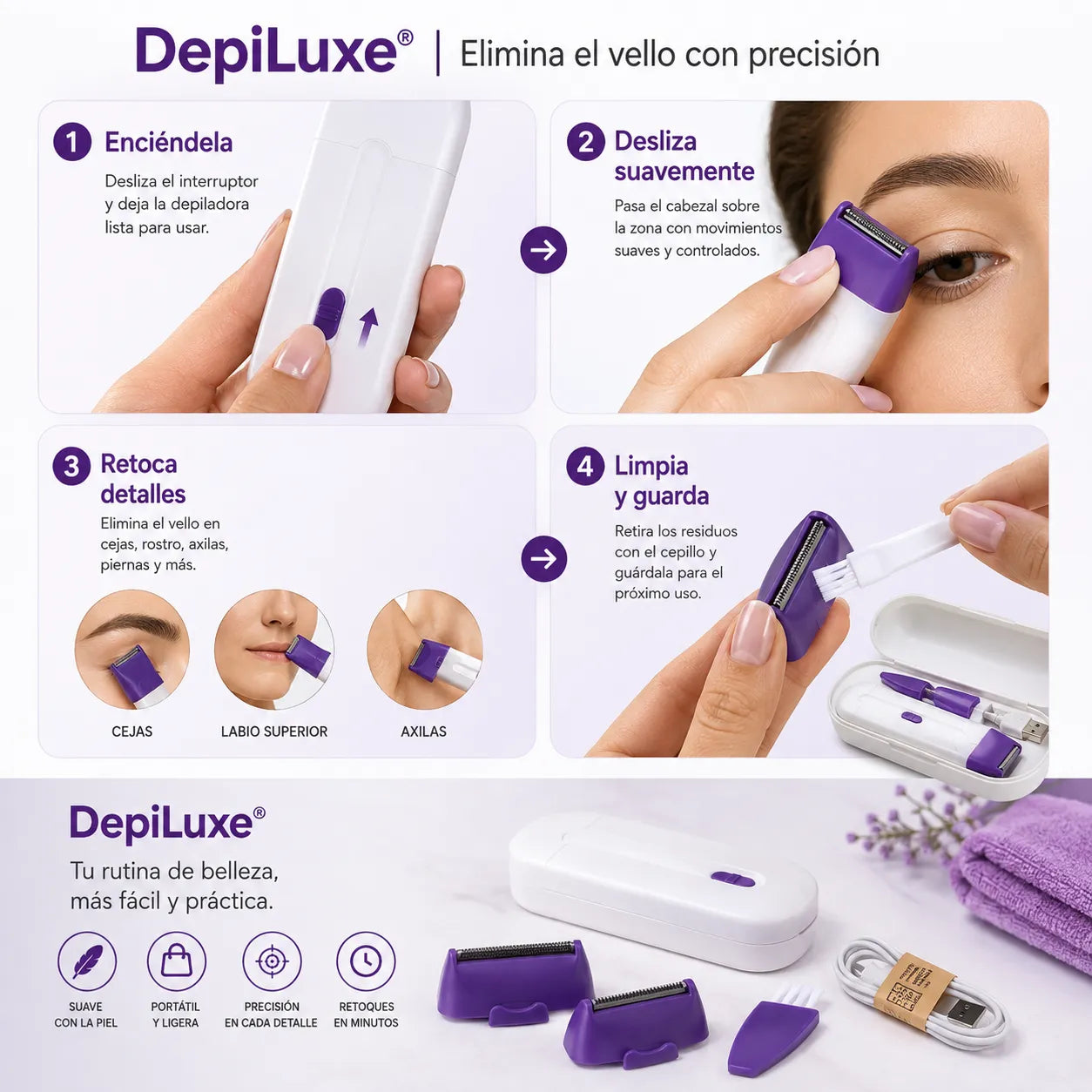 DepiLuxe® | Elimina el vello con precisión