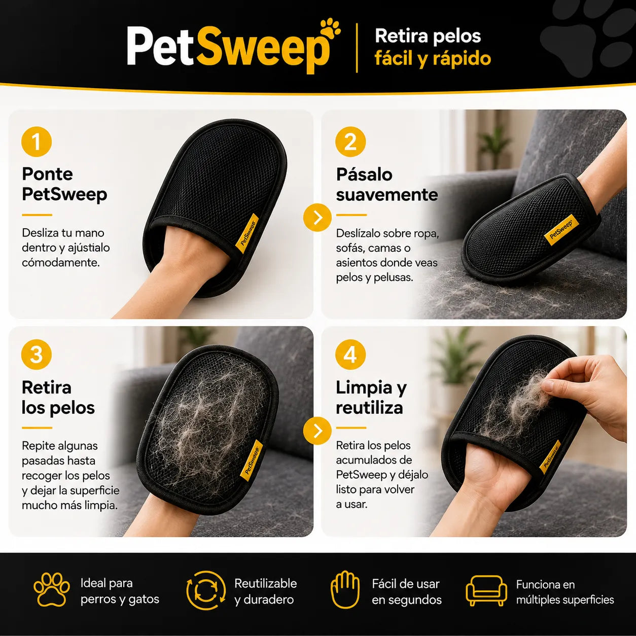 PetSweep | Retira pelos fácil y rápido