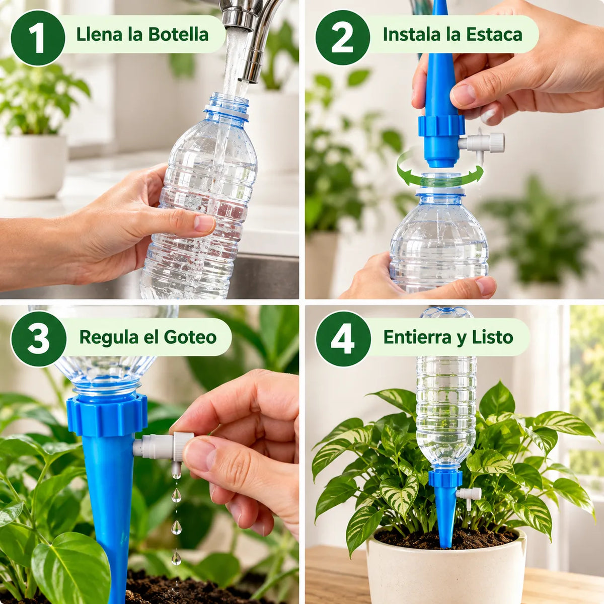 AquaPlant® | Estacas de Riego por Goteo Pack 6