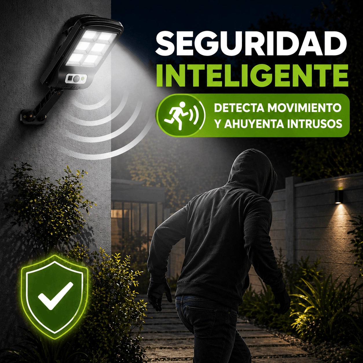 Foco LED Solar Inteligente