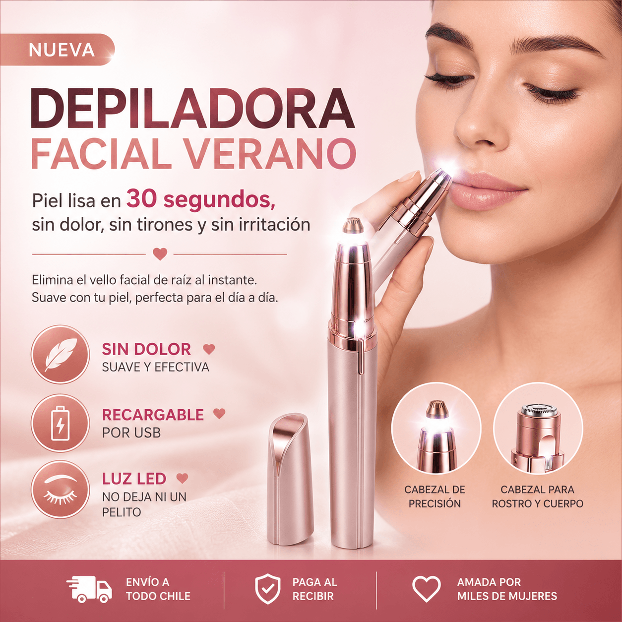 DEPILADORA FACIAL Y NARIZ VERANO