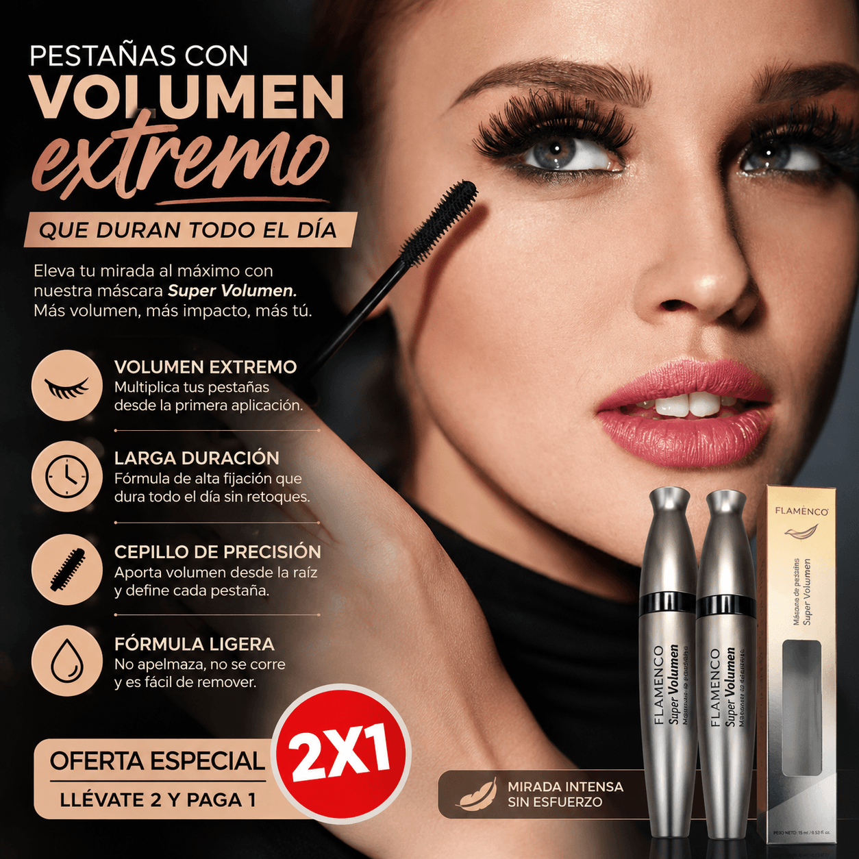 Mascara de Pestaña Flamenco® | Super Volumen
