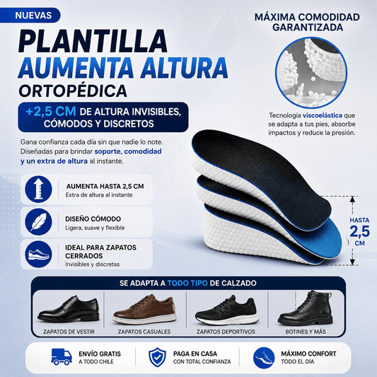 PLANTILLA AUMENTA ALTURA ORTOPEDICA